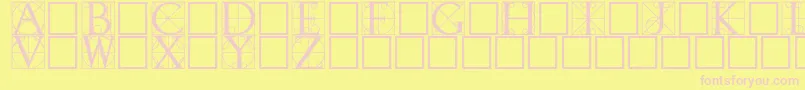 Walrod Font – Pink Fonts on Yellow Background