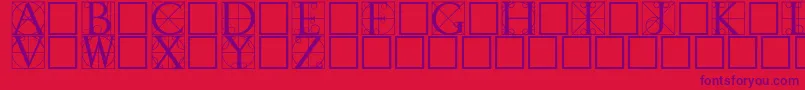 Walrod-Schriftart – Violette Schriften auf rotem Hintergrund