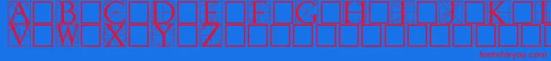 Walrod Font – Red Fonts on Blue Background