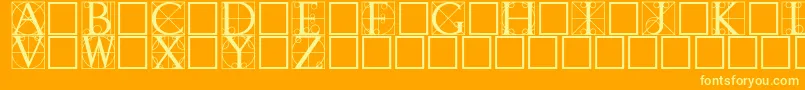 Walrod Font – Yellow Fonts on Orange Background