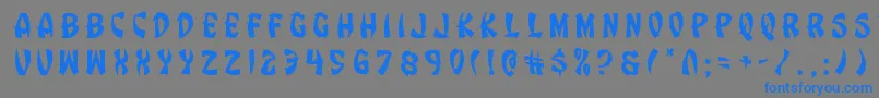 Eggrolltitle Font – Blue Fonts on Gray Background