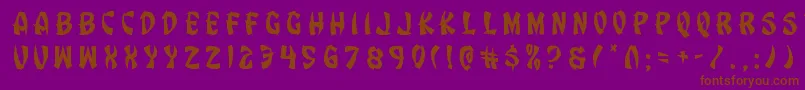 Eggrolltitle Font – Brown Fonts on Purple Background