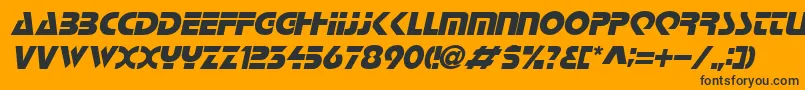 Шрифт LoganItalic – чёрные шрифты на оранжевом фоне