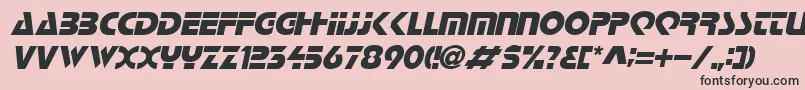 フォントLoganItalic – ピンクの背景に黒い文字