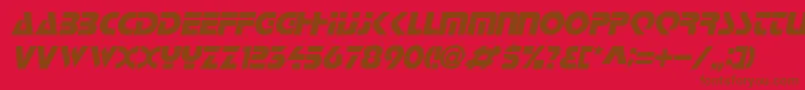 Czcionka LoganItalic – brązowe czcionki na czerwonym tle