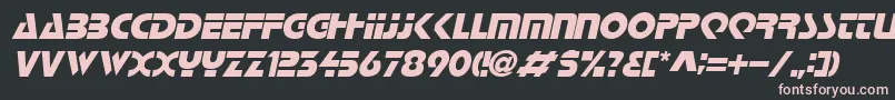 LoganItalic Font – Pink Fonts on Black Background