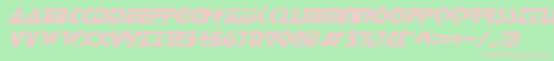 Шрифт LoganItalic – розовые шрифты на зелёном фоне