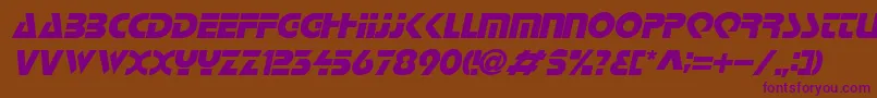 LoganItalic Font – Purple Fonts on Brown Background