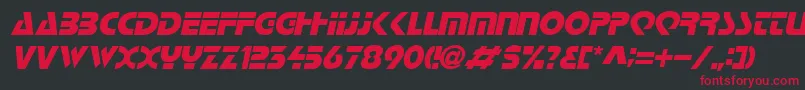 LoganItalic Font – Red Fonts on Black Background