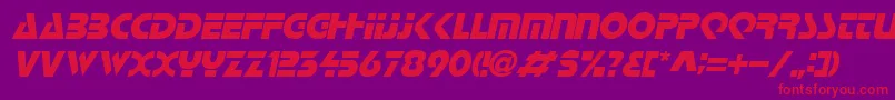 LoganItalic Font – Red Fonts on Purple Background