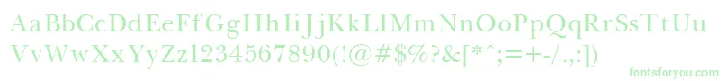 More about BaskervilleLight Font BaskervilleLight Font – Green Fonts on White Background