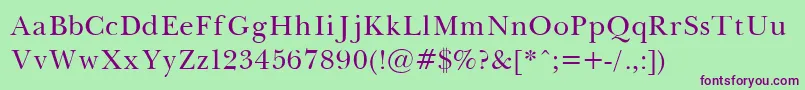 Подробнее о шрифте BaskervilleLight Шрифт BaskervilleLight – фиолетовые шрифты на зелёном фоне