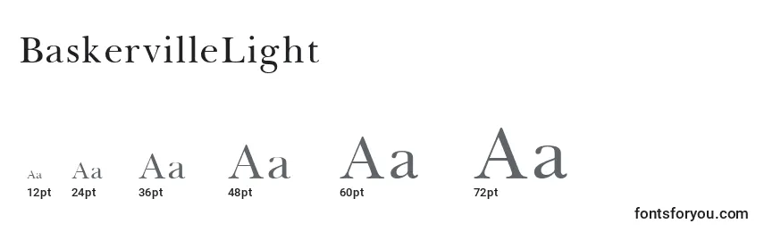 BaskervilleLight Font Sizes