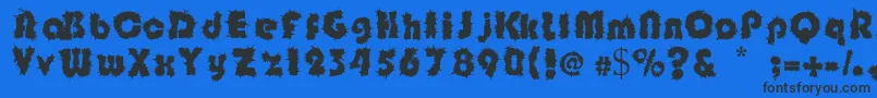 Shockfloyd Font – Black Fonts on Blue Background