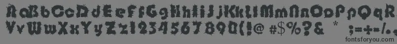 フォントShockfloyd – 黒い文字の灰色の背景