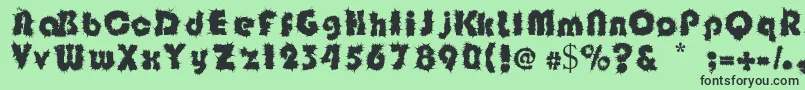 Shockfloyd-fontti – mustat fontit vihreällä taustalla