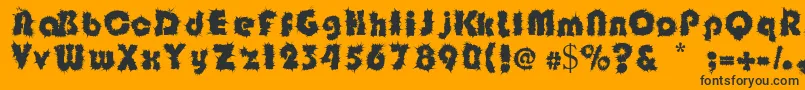 Shockfloyd-fontti – mustat fontit oranssilla taustalla