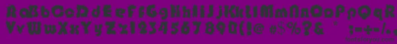 フォントShockfloyd – 紫の背景に黒い文字