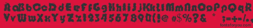 Shockfloyd Font – Black Fonts on Red Background