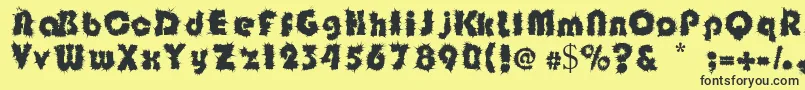 Shockfloyd-Schriftart – Schwarze Schriften auf gelbem Hintergrund