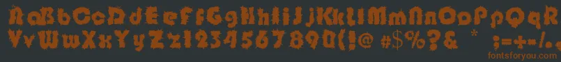 Шрифт Shockfloyd – коричневые шрифты на чёрном фоне