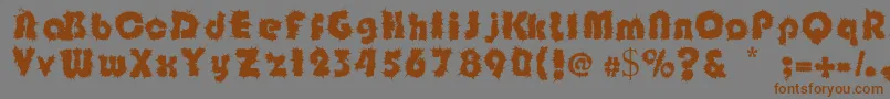 Шрифт Shockfloyd – коричневые шрифты на сером фоне
