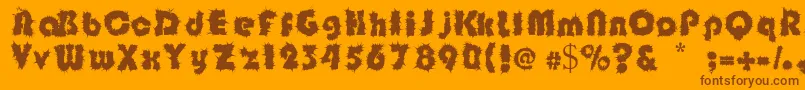 Czcionka Shockfloyd – brązowe czcionki na pomarańczowym tle