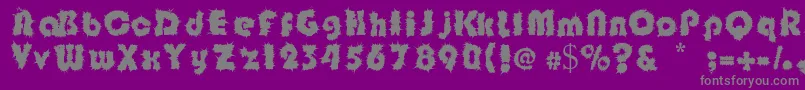 フォントShockfloyd – 紫の背景に灰色の文字