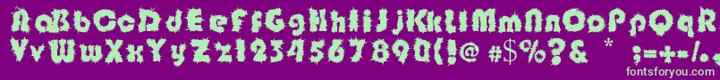 Shockfloyd Font – Green Fonts on Purple Background