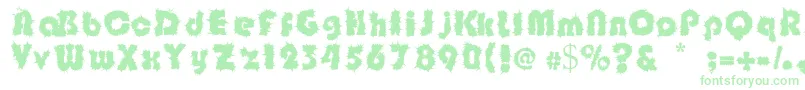 Шрифт Shockfloyd – зелёные шрифты на белом фоне