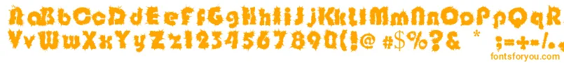 Shockfloyd-Schriftart – Orangefarbene Schriften auf weißem Hintergrund