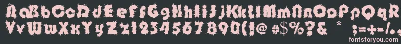 フォントShockfloyd – 黒い背景にピンクのフォント