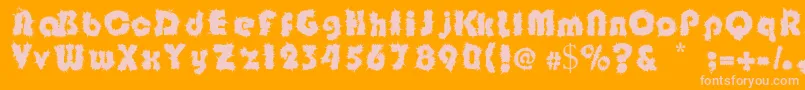 Czcionka Shockfloyd – różowe czcionki na pomarańczowym tle