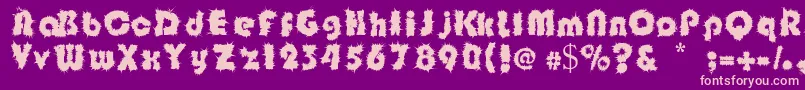 Shockfloyd-Schriftart – Rosa Schriften auf violettem Hintergrund