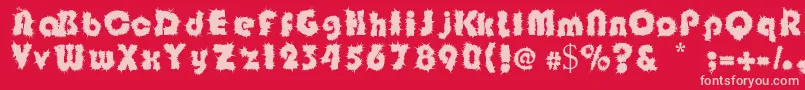 Shockfloyd Font – Pink Fonts on Red Background