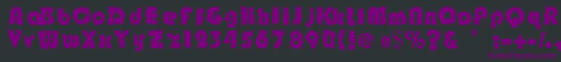 Шрифт Shockfloyd – фиолетовые шрифты на чёрном фоне