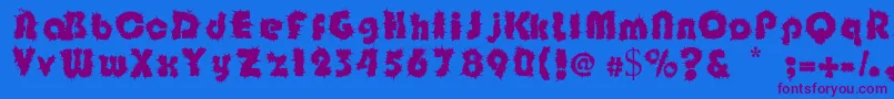 Шрифт Shockfloyd – фиолетовые шрифты на синем фоне