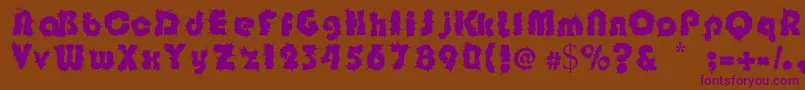 Shockfloyd Font – Purple Fonts on Brown Background