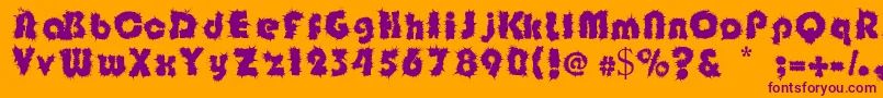 Shockfloyd Font – Purple Fonts on Orange Background