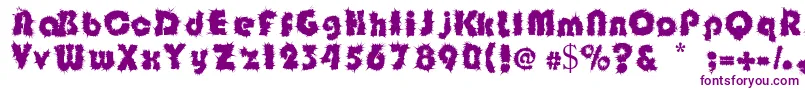 フォントShockfloyd – 白い背景に紫のフォント