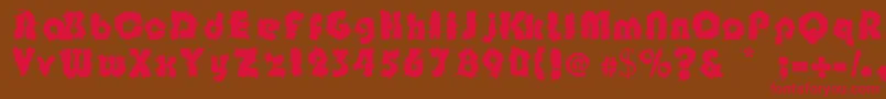 Shockfloyd-fontti – punaiset fontit ruskealla taustalla