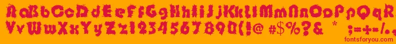 Czcionka Shockfloyd – czerwone czcionki na pomarańczowym tle