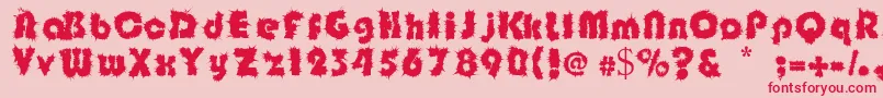 Czcionka Shockfloyd – czerwone czcionki na różowym tle