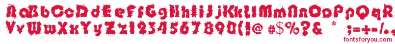 フォントShockfloyd – 白い背景に赤い文字