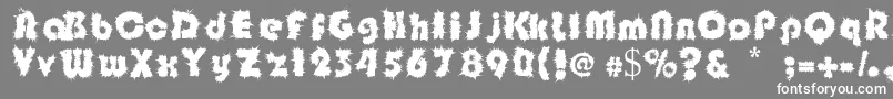 フォントShockfloyd – 灰色の背景に白い文字