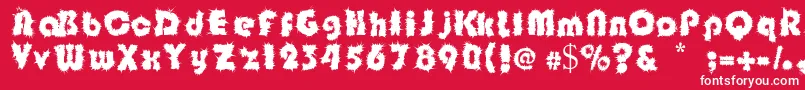 フォントShockfloyd – 赤い背景に白い文字