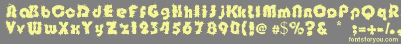 Shockfloyd-fontti – keltaiset fontit harmaalla taustalla