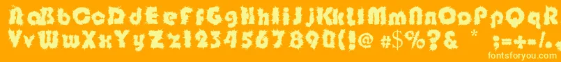Шрифт Shockfloyd – жёлтые шрифты на оранжевом фоне
