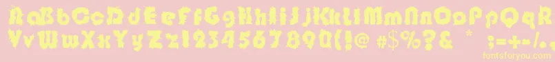 Шрифт Shockfloyd – жёлтые шрифты на розовом фоне