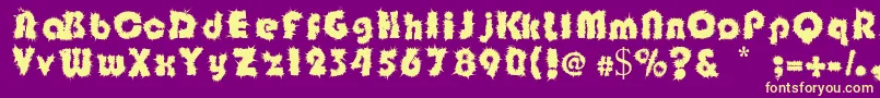Czcionka Shockfloyd – żółte czcionki na fioletowym tle
